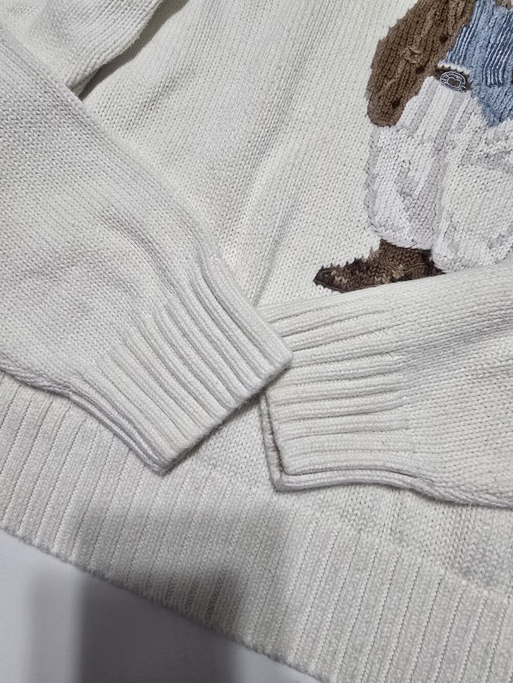 Polo Ralph Lauren Bear Long Sleeve Crew Neck Sweater Size L - Picture 5 of 12